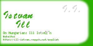 istvan ill business card